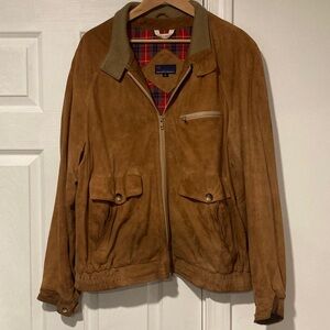 vtg Kenneth Stevens buttery suede leather jacket L